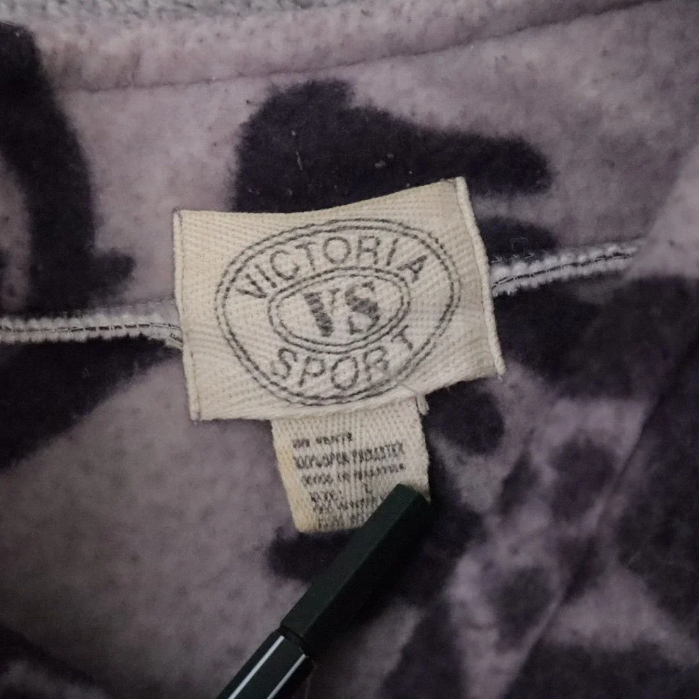 Y2K Women's Victoria Secret Sport Large Multicolor Long Sleeve Fleece Sweatshirt - Picture 8 of 10
